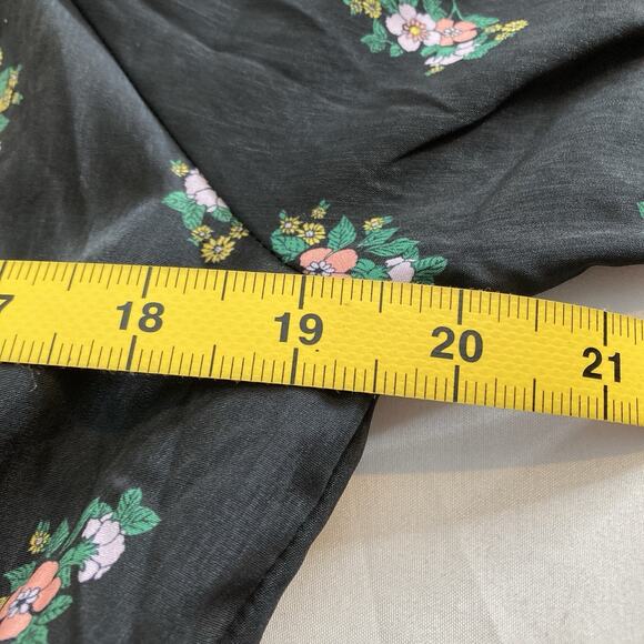 Zaikamoya‎ Women's Black Floral Midi Dress Size L Modest - Picture 4 of 11